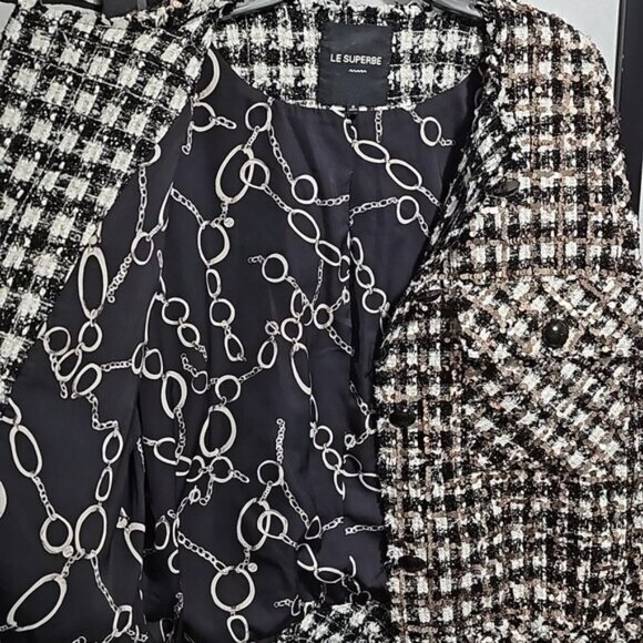 Le Superbe Monte Carlo Sequined Button Jacket Size 6 - Picture 10 of 10